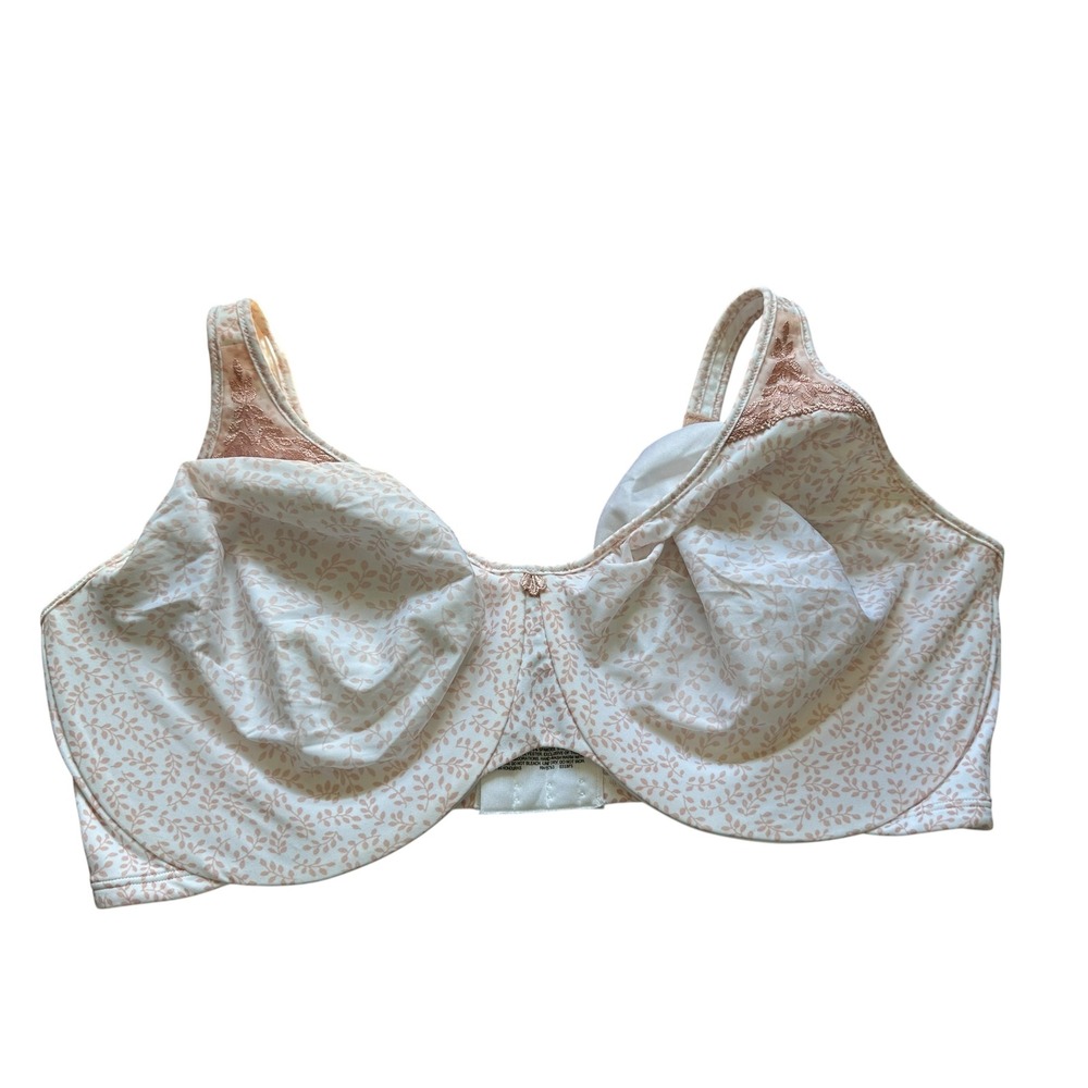 Bali‎ Floral Print Bra DDD 42 Underwire Adjustable Strap Everyday Comfort